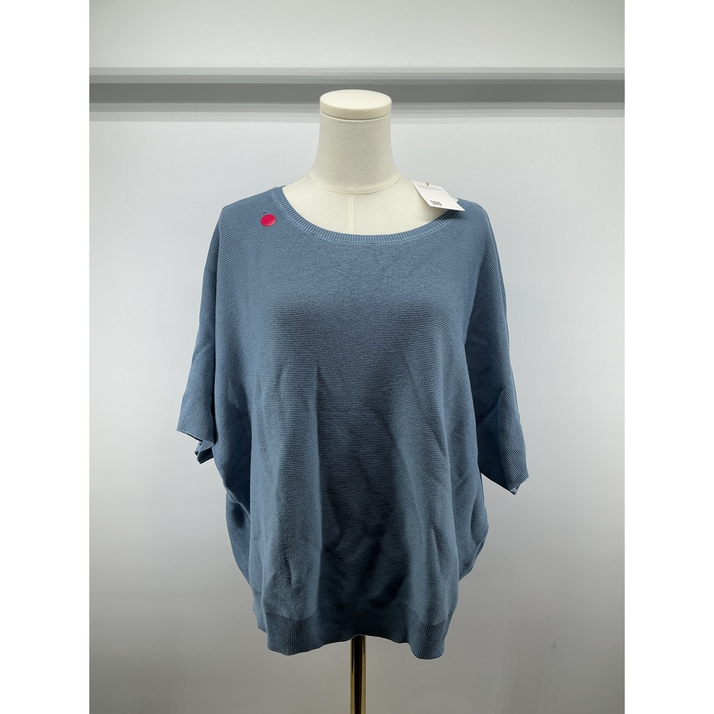 Lightweight Cotton Cashmere Link-Stitch Dolman Sweater